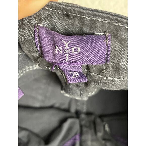 NYDJ Women's Straight Lift Tuck Casual Preppy Streetwear Dark Gray Jeans 2P - Picture 5 of 12